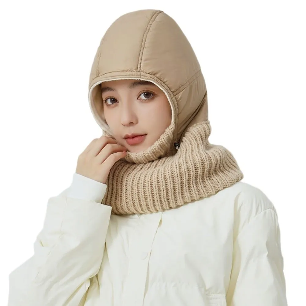 

Casual Warm Winter Ski Hat Keep Warm Integrated Face Ear Full Cover Balaclava Scarf Thickened Windproof Earflap Bonnet Unisex