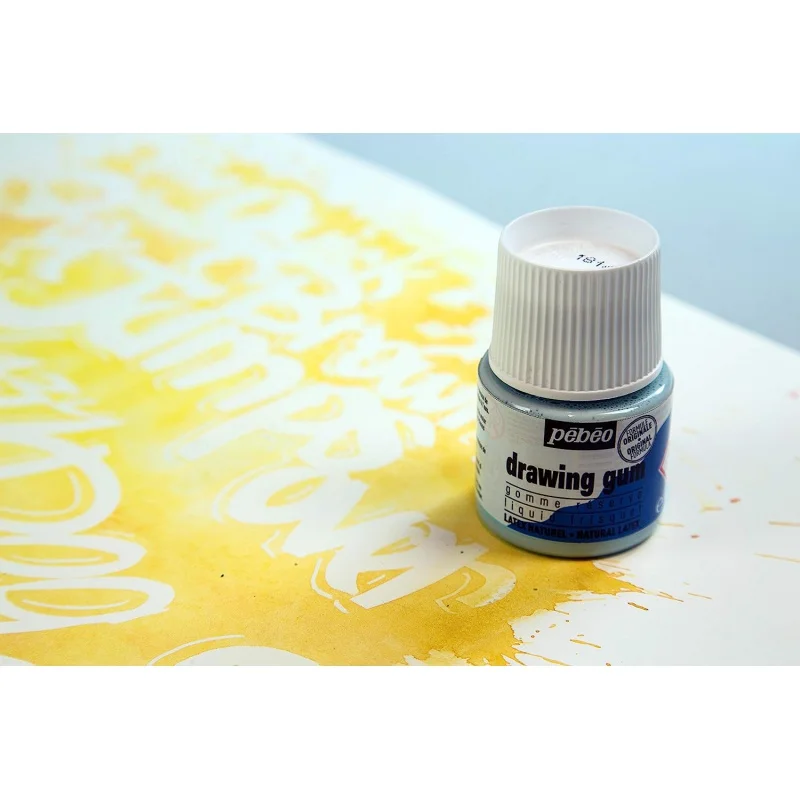 Imagem -02 - Pebeo Fácil Casca Líquido Látex Mascaramento Fluido Desenho Goma Seca Rapidamente para Tinta Aquarela Guache Artesanato Suprimentos-garrafa de 45ml