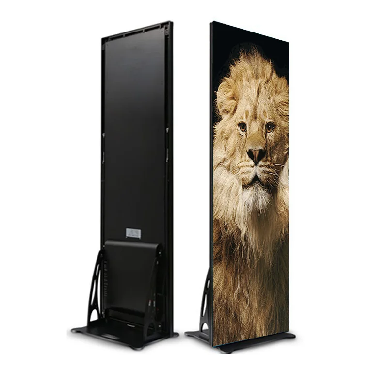 Bewegliches bodenstehendes LED-Poster, digitales Öl-, Gas- und Preisanzeigetafel, kommerzieller Werbebildschirm