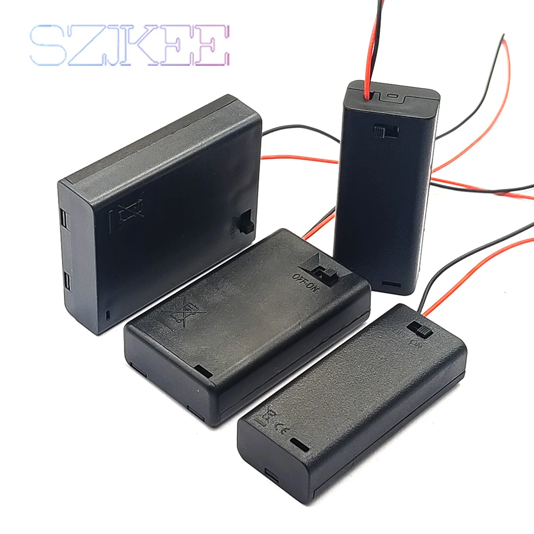 AAA Battery holder aaa with on/off switches with 2//3//4 compartments standard battery container aaa Battery Box Case