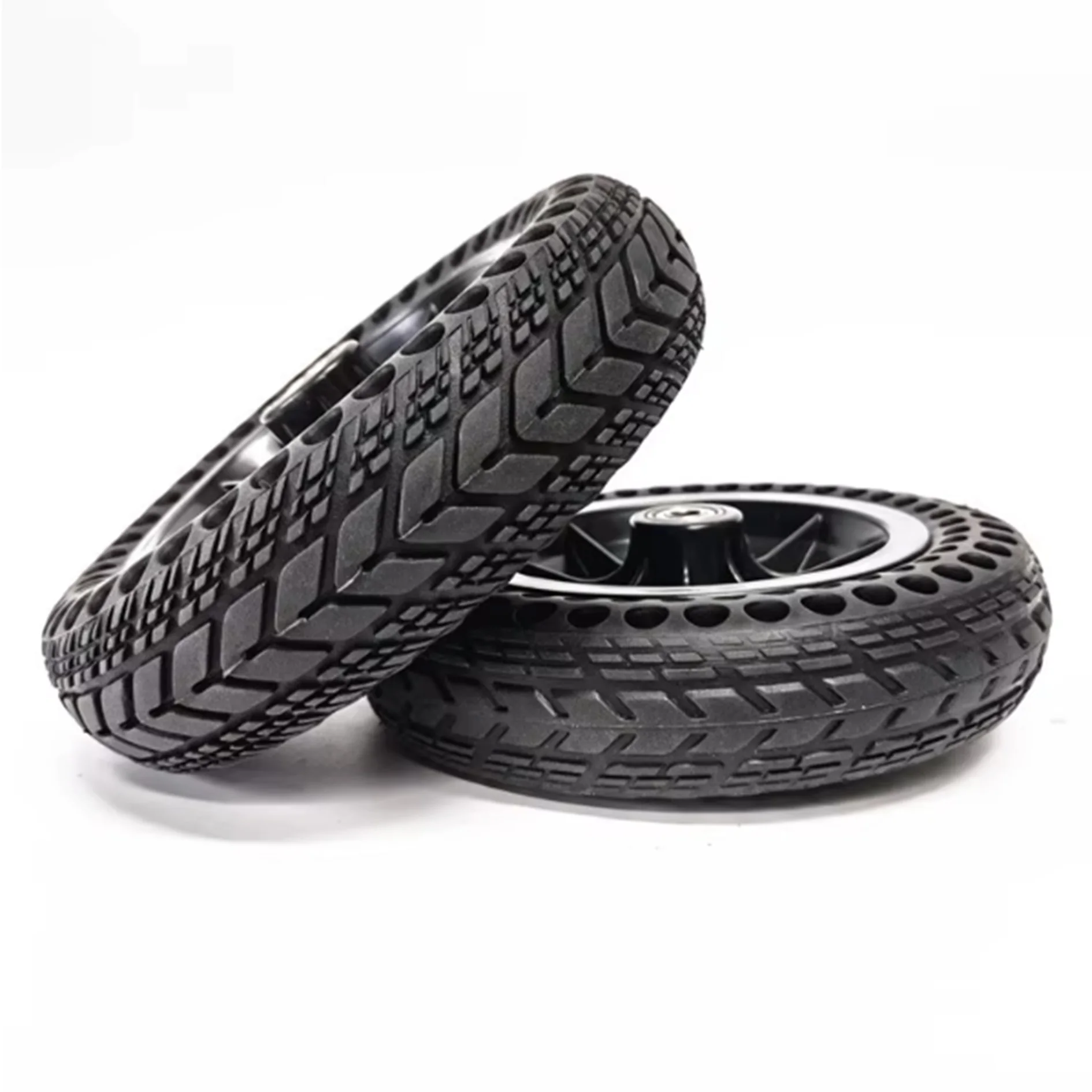 Solid Tire 8 Inch 8X1 1/4 200x45-110 With Hub Wheel For Electric Scooter Wheelchair Non-Pneumatic Honeycomb Inner Diameter 8mm