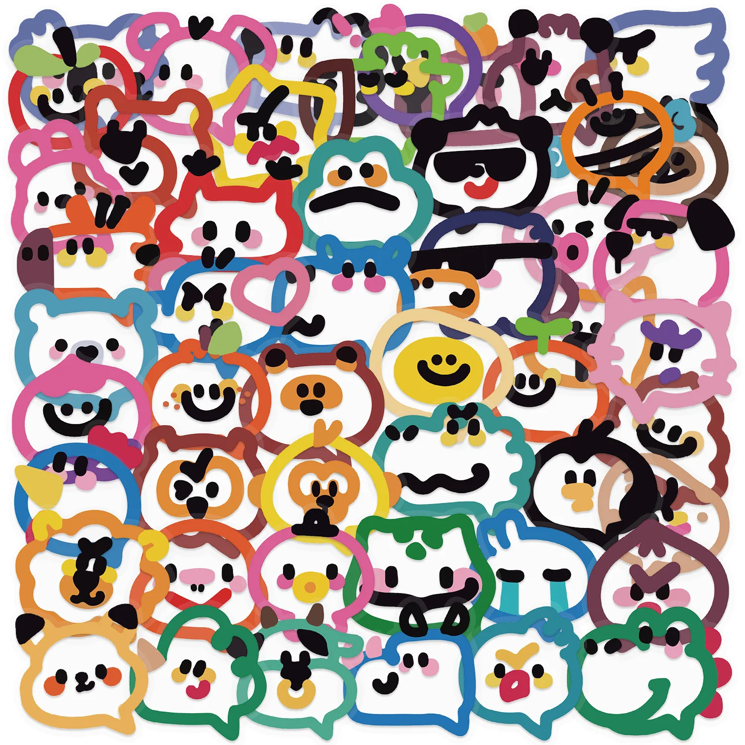 

50pcs Cute Bubble Decorative Stickers Waterproof PET Stickers DIY Phone Case Laptop Diary Decoration