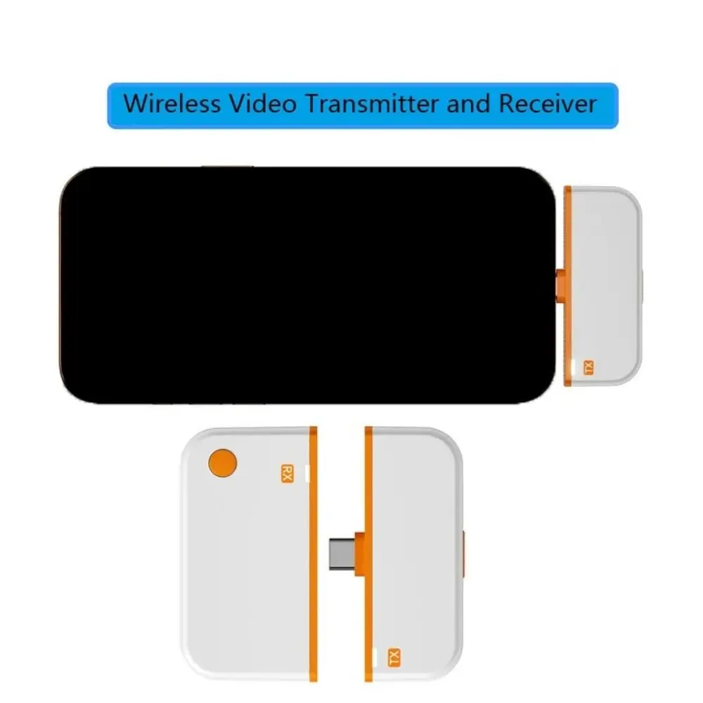 Plug&Play Type C Wireless HDMI Transmitter Mirroring Low Latency HDMI Dongle 1080P/60Hz Wireless HDMI Receiver Presentation
