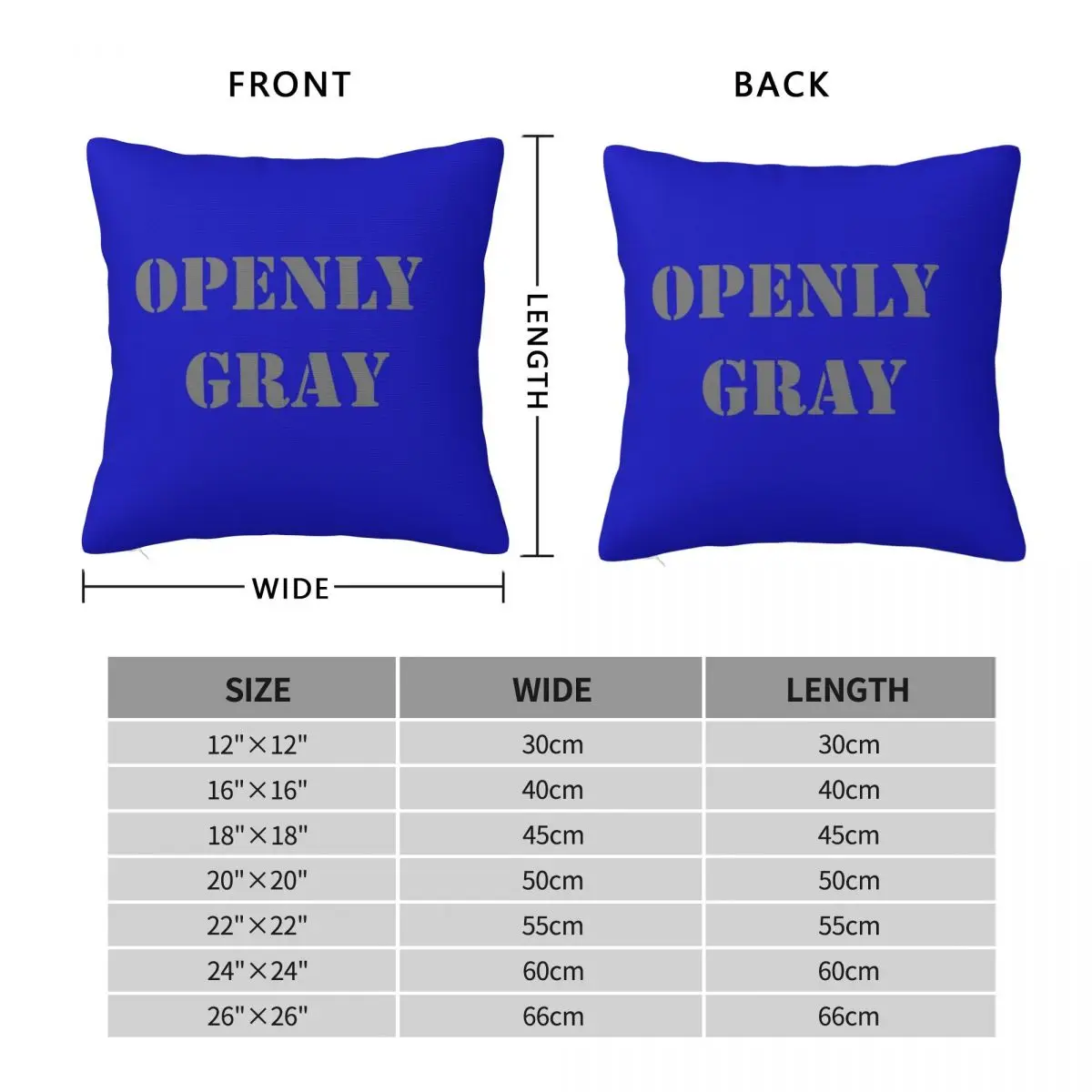 Openly Gray T Shirt And More Square Pillowcase Polyester Linen Velvet Printed Zip Decor Car Cushion Case Wholesale