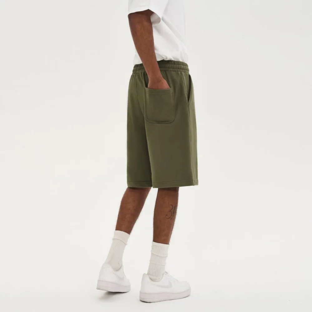 야외 오픈 가랑이 섹스 여름 반바지 헤비급 스웨트 바지 빈티지 streetwear 짧은 고품질 대형 남성 스웨트 팬츠