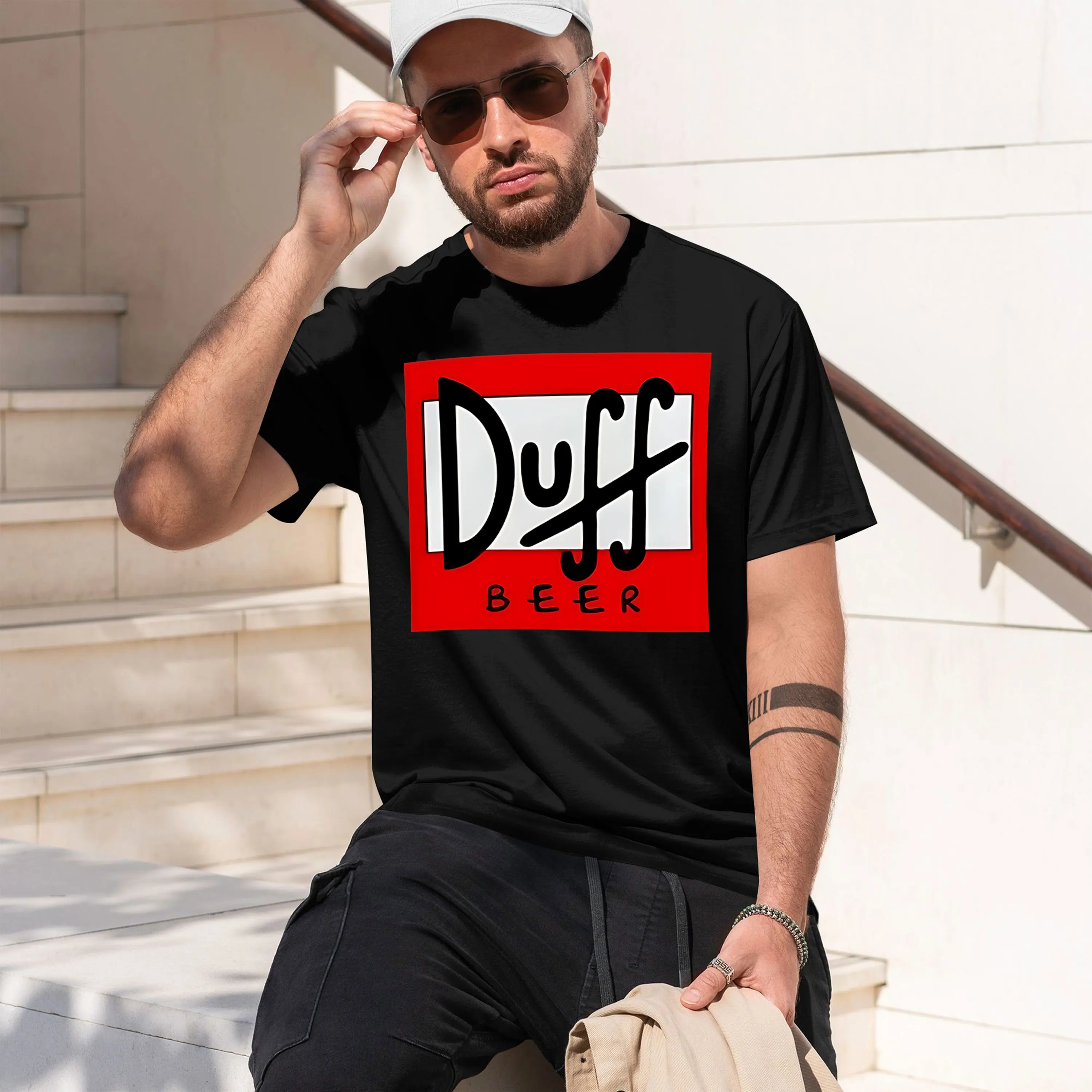 Duff Beer 2026 New Model Men’s Short-sleeve crewneck T-Shirt Classic Casual Multiple Colors and Sizes for Daily Wear All-Day Com