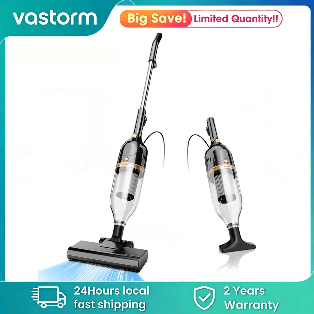 Vastorm R7 Kabelgebundener Staubsauger 600W 20Kpa Leistungsstarker 3-in-1 Leichter Reiniger Geräuscharm Effiziente Reinigung für Hartholzböden Teppiche Tierhaare