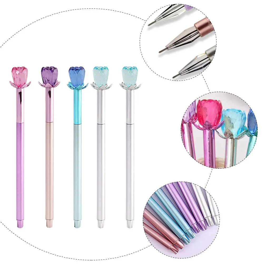 

Creative Diamond Design Pens Stationery Gel Writing Black Refill Student Students Portable Signing