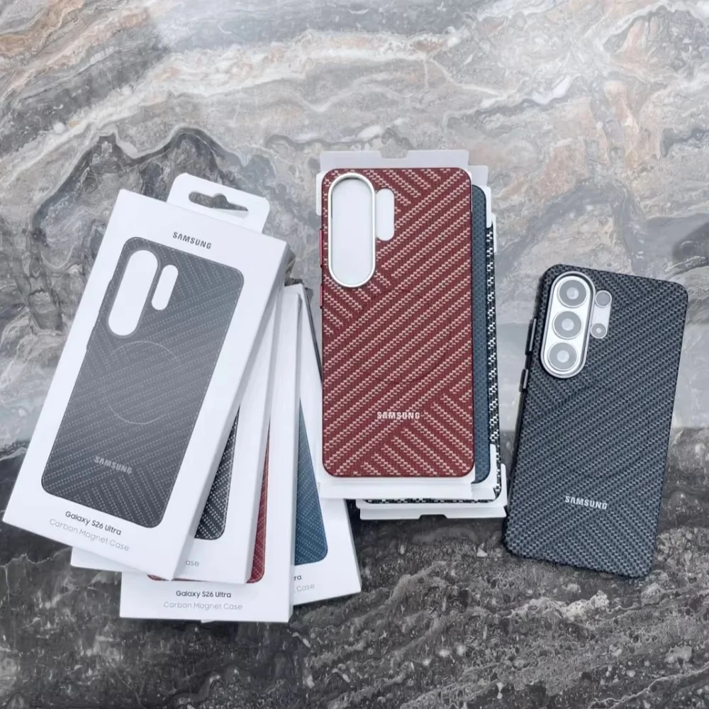 Ultra-thin Carbon Fiber For Magsafe Magnetic Case For Samsung S26 Ultra S25Ultra 5G Matte Wireless Charge Shockproof Phone Cover
