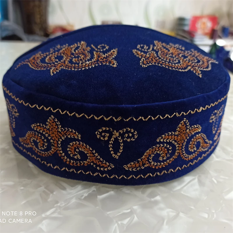 Casquettes musulmanes pour hommes, chapeau de prière, broderie à la main, Hijab islamique Kufi, Arabie saoudite, enveloppes de sauna juives, vêtements de fête, livraison gratuite