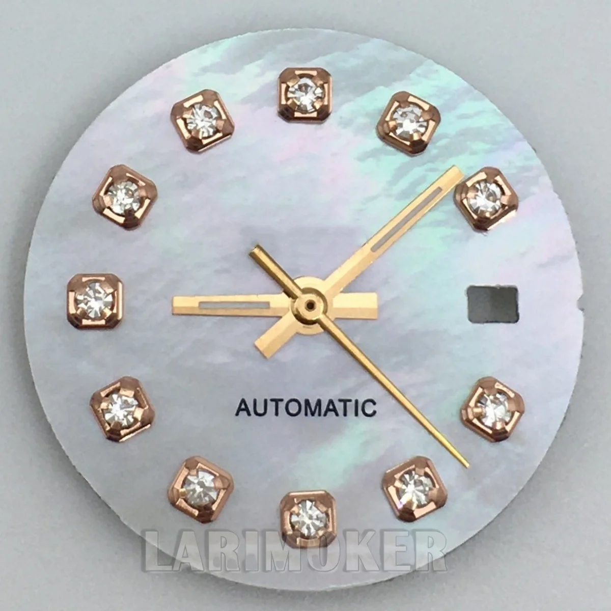 قرص 20.5 ملم بصدفة لؤلؤية قرص متعدد الألوان ذهبي وفضي وذهبي وردي وماس مؤشر مناسب لساعات المعصم النسائية لحركة NH05