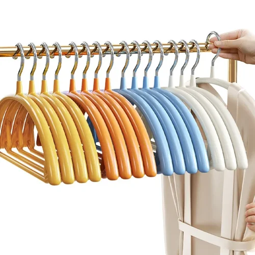 성인용 미끄럼 방지 스테인리스 스틸 옷 걸이식 반원형 코트, 두꺼운 옷 버팀대, 원활한 보관 행어, 5 개 