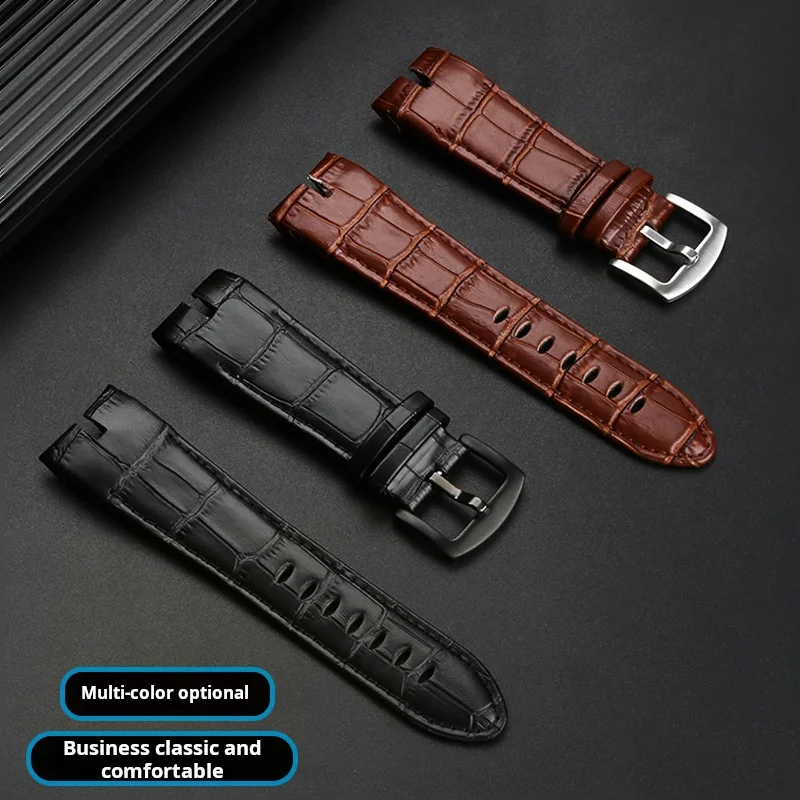 26mm For Roger Dubuis EXCALIBUR watchband RDDBEX0405 Crocodile textured cowhide watch strap metal buckle Men 42mm Accessories