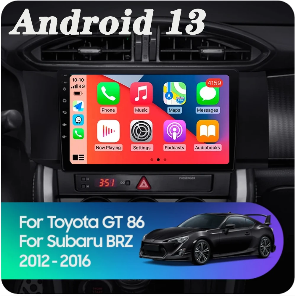 

Android 13 For Subaru BRZ Scion FRS Toyota GT86 GT 86 2012 - 2021 LHD RHD Car Radio Mutimedia Carplay DSP 4G Wifi GPS DVD QLED