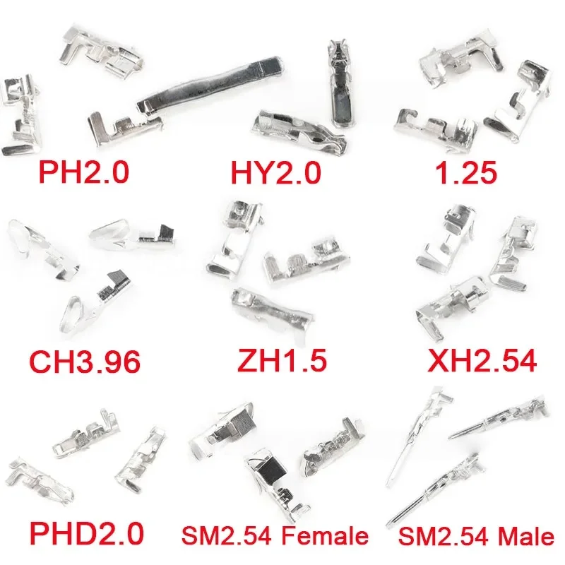 100pcs Line Pressing Terminal Reed XH2.54 PH2.0 CH3.96 VH3.96 KF2510 Dupont SM ZH1.5 JST1.25 SH1.0 Strip Metal Needle