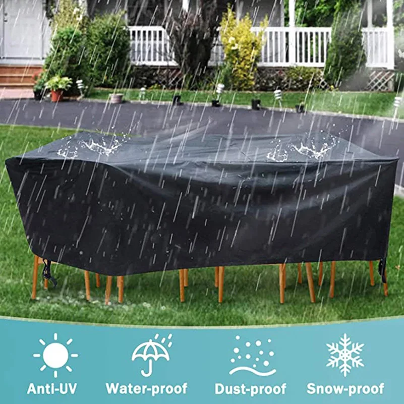 72Size Garden Furniture Covers 210D Oxford Outdoor Waterproof Anti-UV Tear-Resistant Patio Table Chair Cover Dust Proof Sofa Set