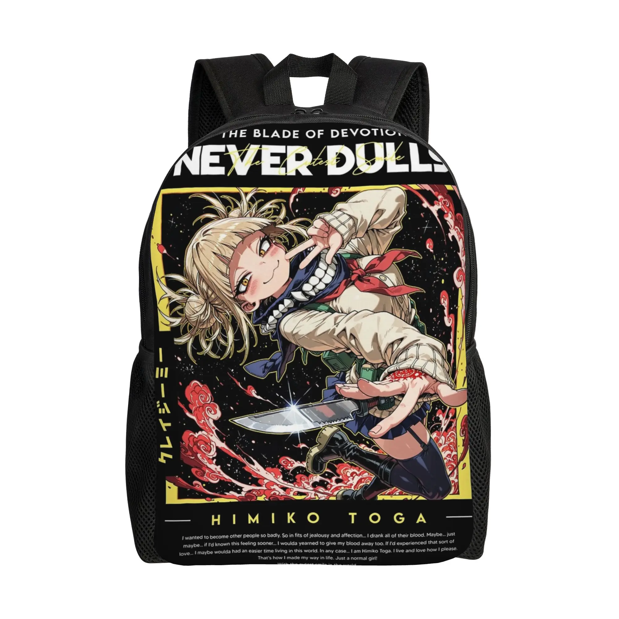 

Himiko Toga My Hero Academia Backpack for Men Women Cool Student Business Daypack Laptop Shoulder Bag Sports