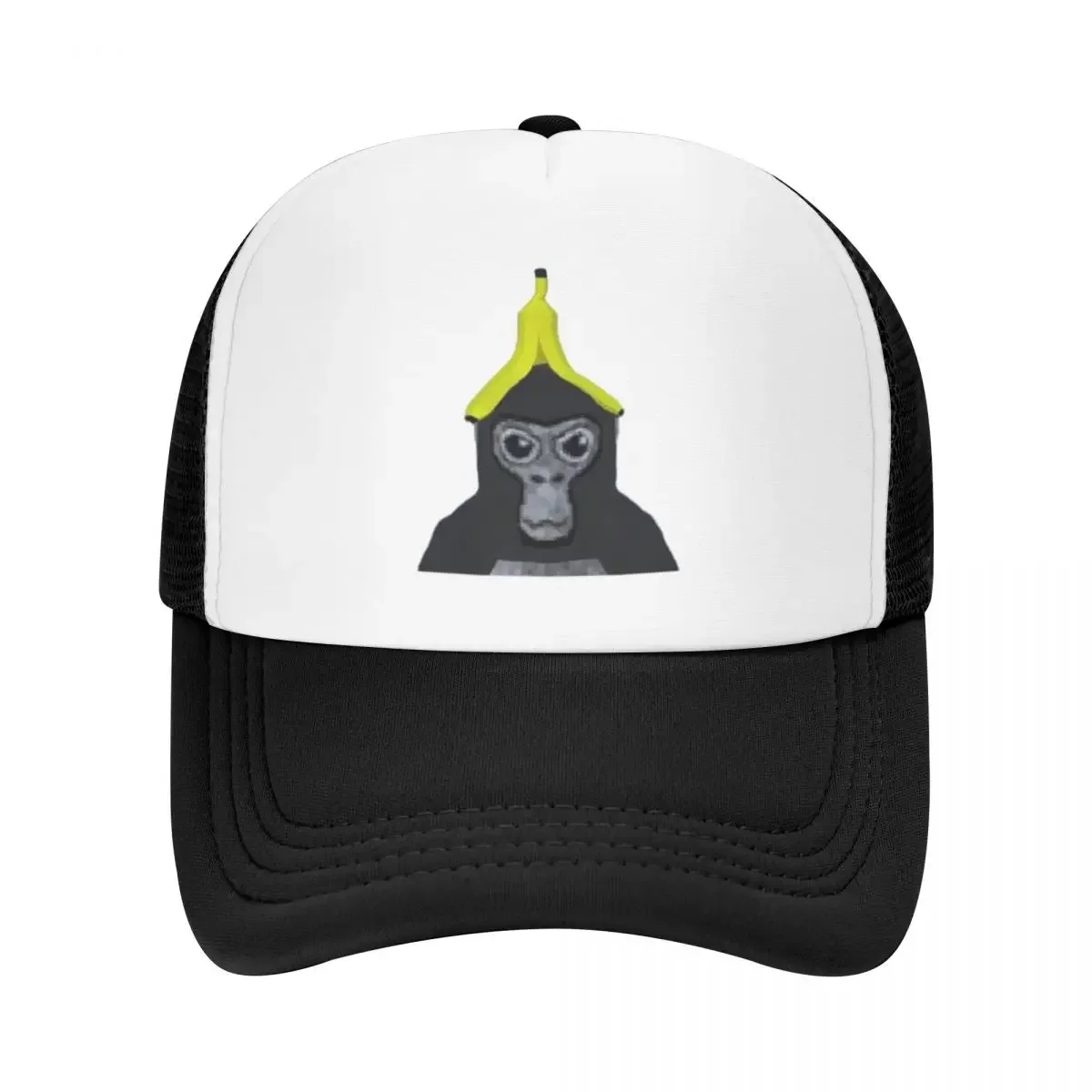 

Gorilla Tag Monkey With Banana Cap Casual Mesh Baseball Caps Adjustable Hat Hip Hop Summer Unisex Baseball Hats Polychromatic