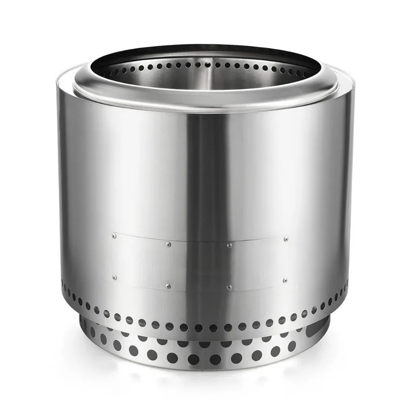 for Large Capacity Smokeless Fire Pit Stainless Steel Outdoor Wood Stove with Spark Guard
