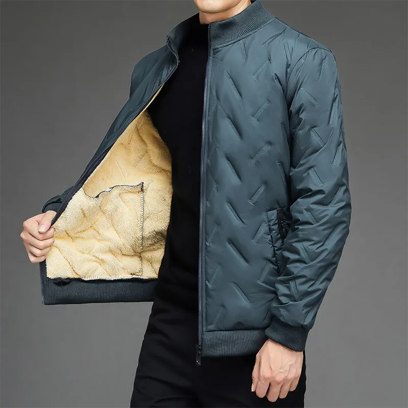 

Осень 2023, новые мужские парки из однотонного меха ягненка, парка с воротником-стойкой, куртки с длинными рукавами, верхняя одежда, кардиган на молнии, с карманами, повседневная свободная одежда