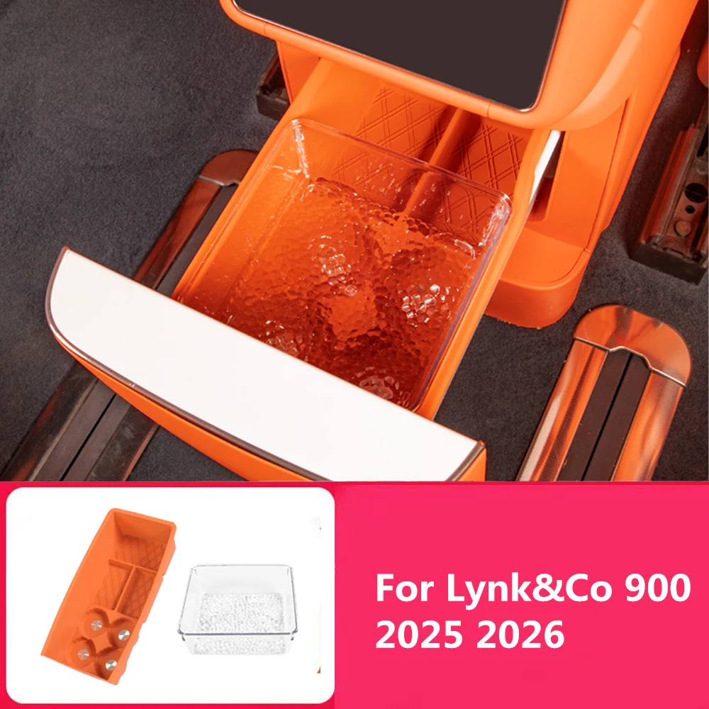 

For Lynk&Co 900 2025 2026 Refrigerator Storage Box Storage Tray Interlayer Silicone Pad Automotive Interior Accessories
