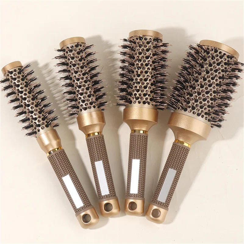 

Professional Round Hair Brush Set 1/4PCS Ceramic Barrel Curling Hairdressing Tools for Blow Dry Salon Styling