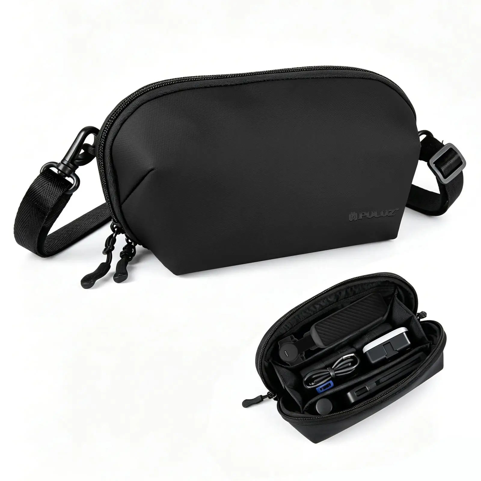 PULUZ For DJI Osmo Pocket 4 3 / Insta360 Luna Ultra Carrying Storage Handbag Multifunctional Camera Bag with Shoulder Strap