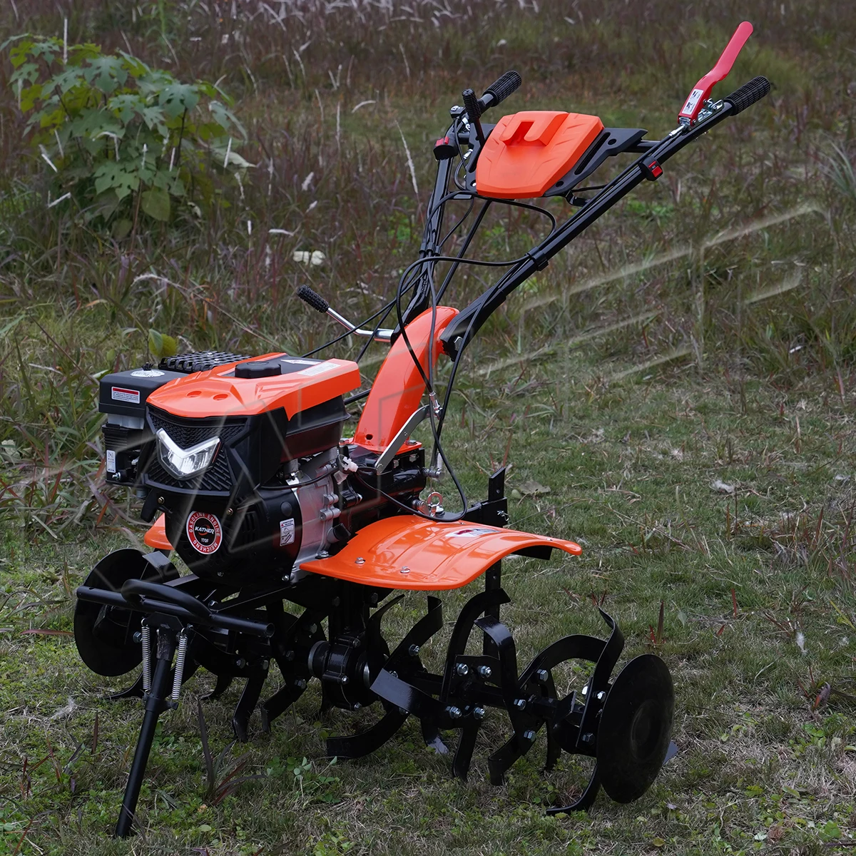 KATHER 7hp gasolina agricultura Motocultor giratorio jardín mano empuje Mini cultivador eléctrico Moto cultivadores agricultura deshierbe hasta