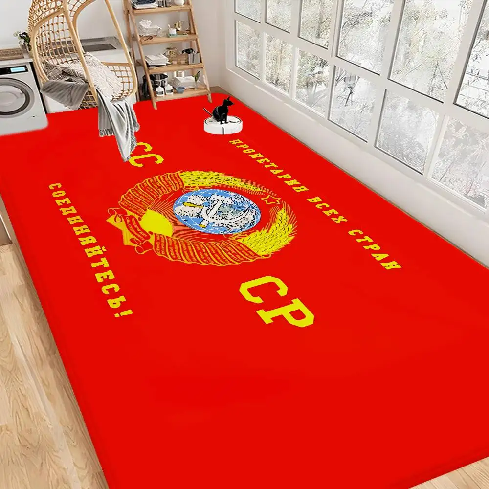 CCCP USSR Soviet Bathroom Mat Anti-slip Absorb Water Long Strip Cushion Bedroon Mat Welcome Doormat