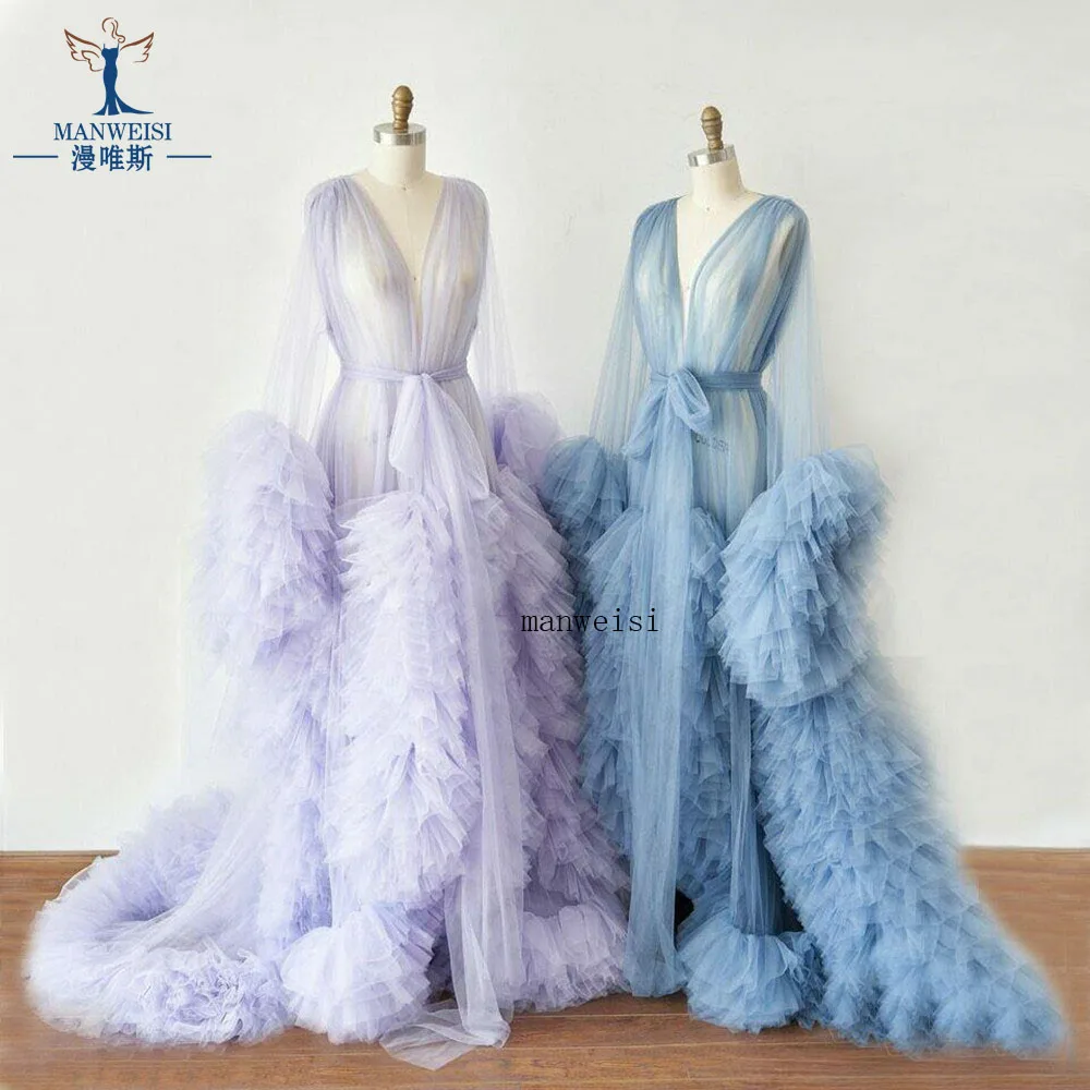 Ladies Dressing Gown Perspektive Sheer Long Robe Fluffy Dessous Fotografie Bridal Fluffy Maternity Robes Photo Shoot Bathrobe