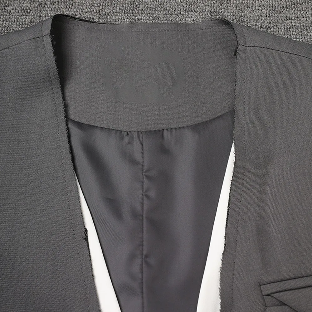 TWOTWINSTYLE wyszczuplający dwuczęściowy zestaw dla kobiet V Neck bez rękawów Top wysokiej talii zestawy spodni z temperamentem kobiecy styl mody