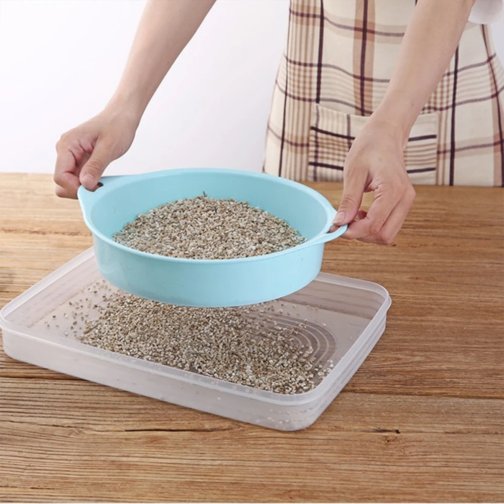 

2PCS Plastic Mesh Sieve Soil Sifter Garden Tool Lightweight Durable Balcony Mini Garden Accessories Stone Sand Gravel Gardening