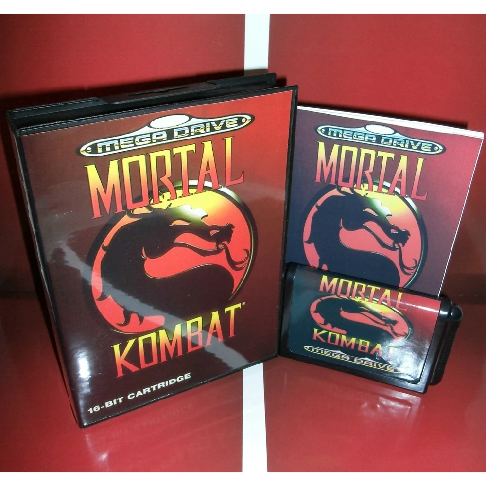 Nieuwe Aankomst Mortal Kombat Met Eu Box En Handleiding Boek 16bit Md Game Card Voor Sega Mega Drive/ Genesis