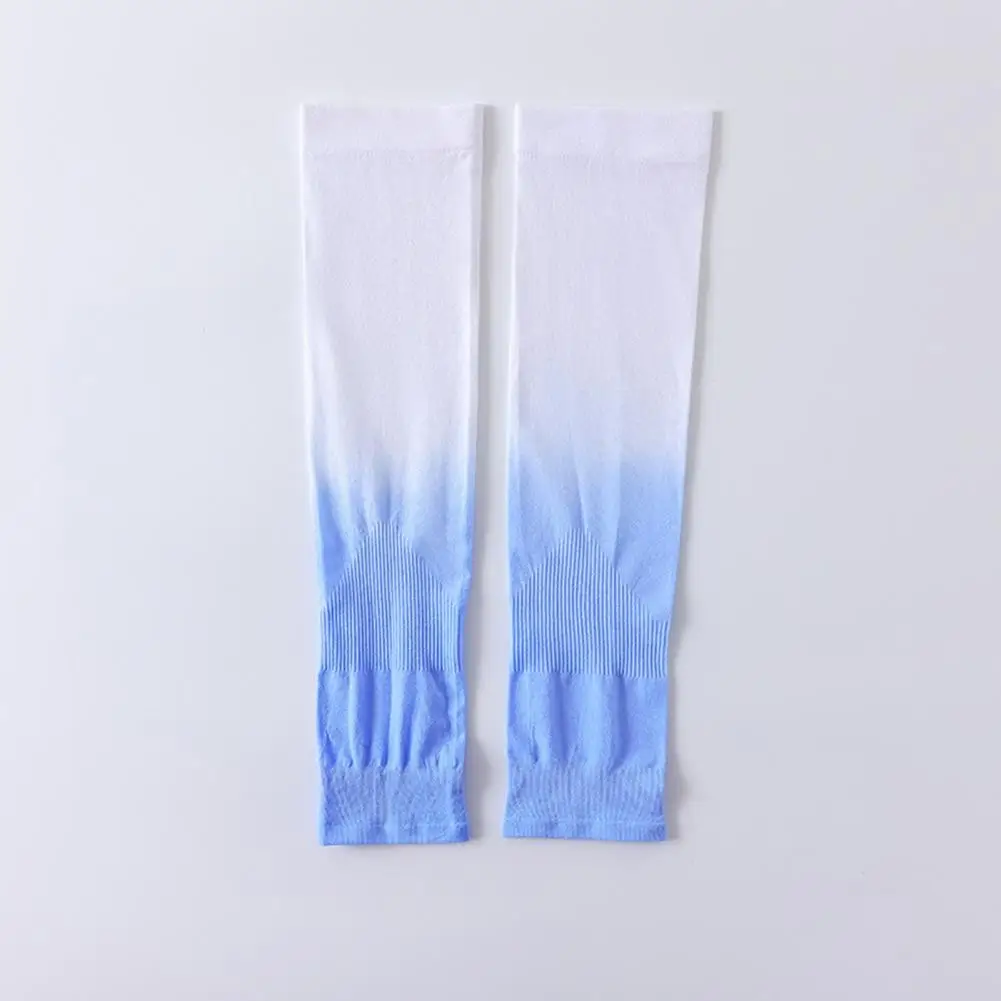 

Ice Silk Arm Covers Gradient Color Uv Protection Arm Sleeves for Outdoor Sports Cycling Breathable Ice for Driving for Summer