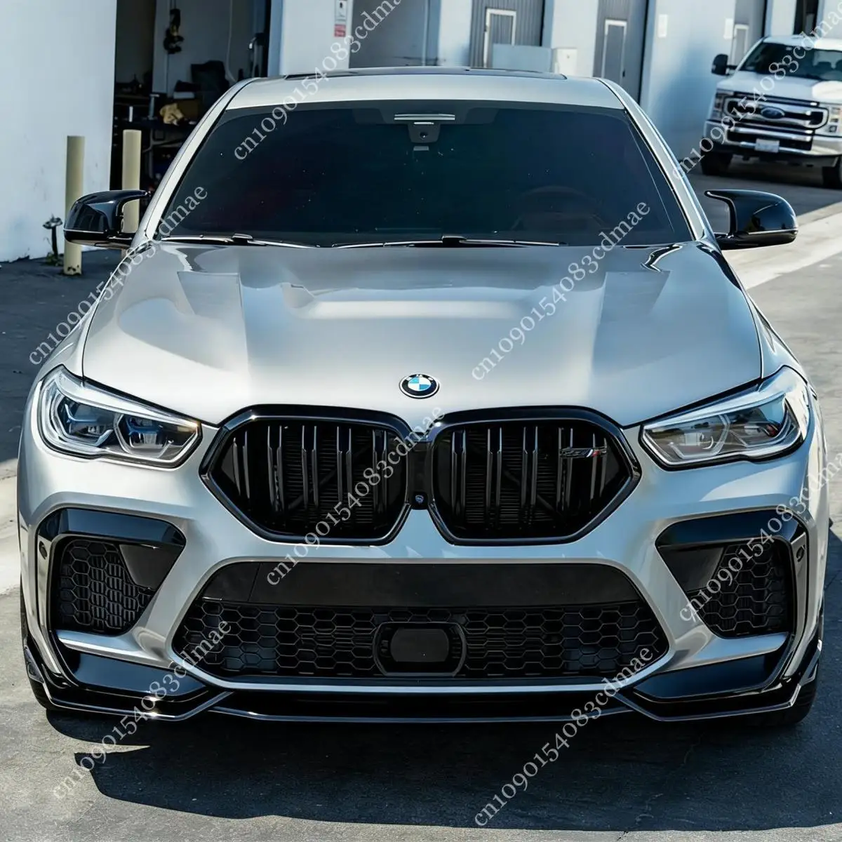 

Front Bumper Lip For BMW X6M F96 2020-2023 Pre-facelift Spoiler Splitter Diffuser Lower Under Chin Guard Cover Trim Body Kits