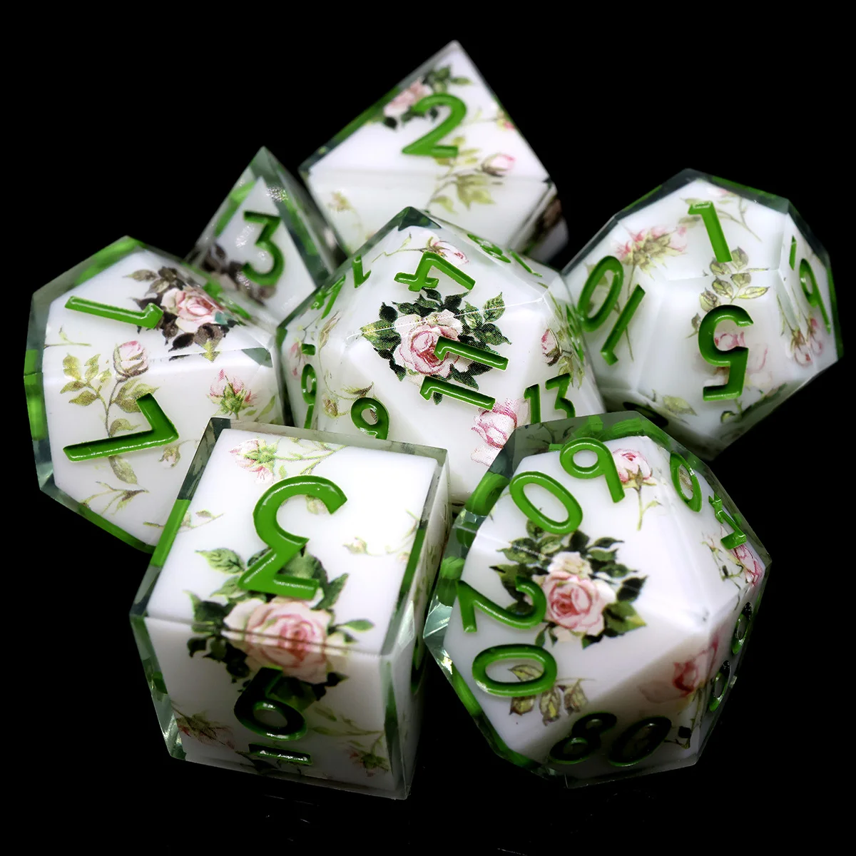 Polyhedral Resin Role Playing DND Dice Set Sharp Edge Dice For Table Board Game DND RPG