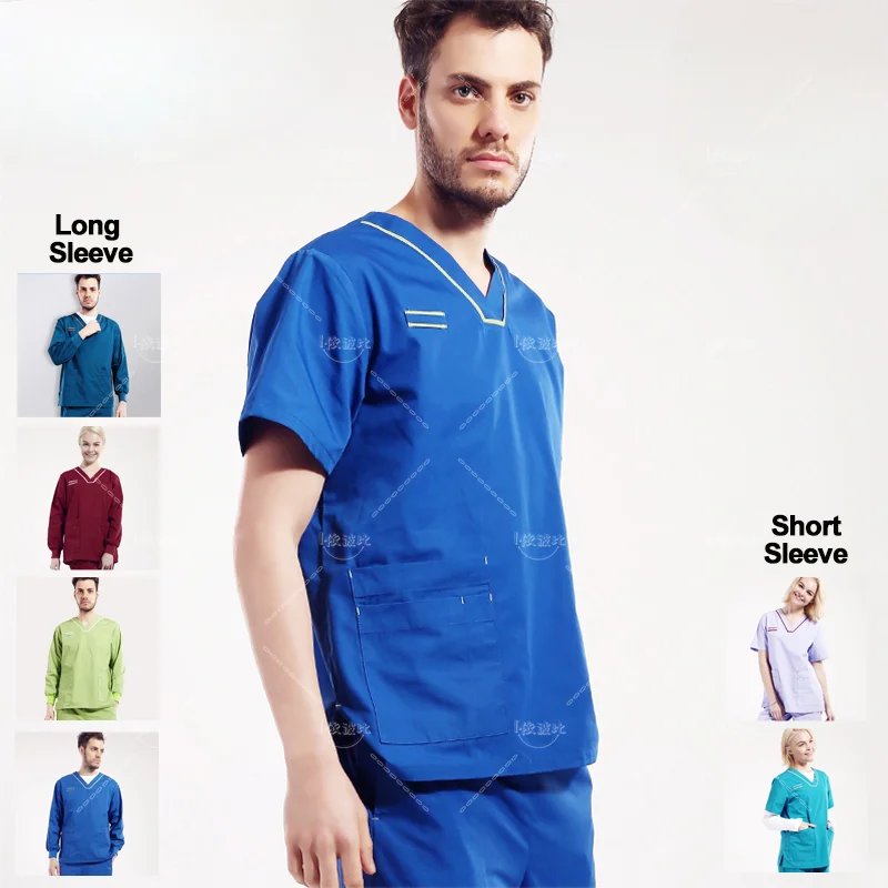 

New modelsSummer Nursing Scrubs Clothes Set Nurse Uniform Male Female Costumes Dentistry Grown Clothing Hospital Staff Work Wear