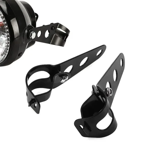 Imagen 2 del producto Soporte para faro de motocicleta, soporte de aluminio, absorción de impacto ajustable, soporte de modificación Harley, accesorios para motocicleta