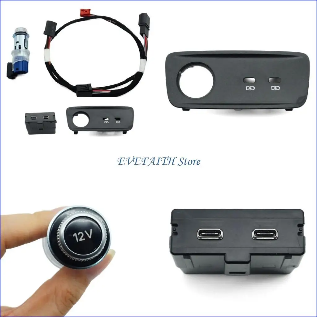 124B Replacement Back Charging Automotive Accessory Easy Installation Rear USB Charging Port Upgrade 83G863324B