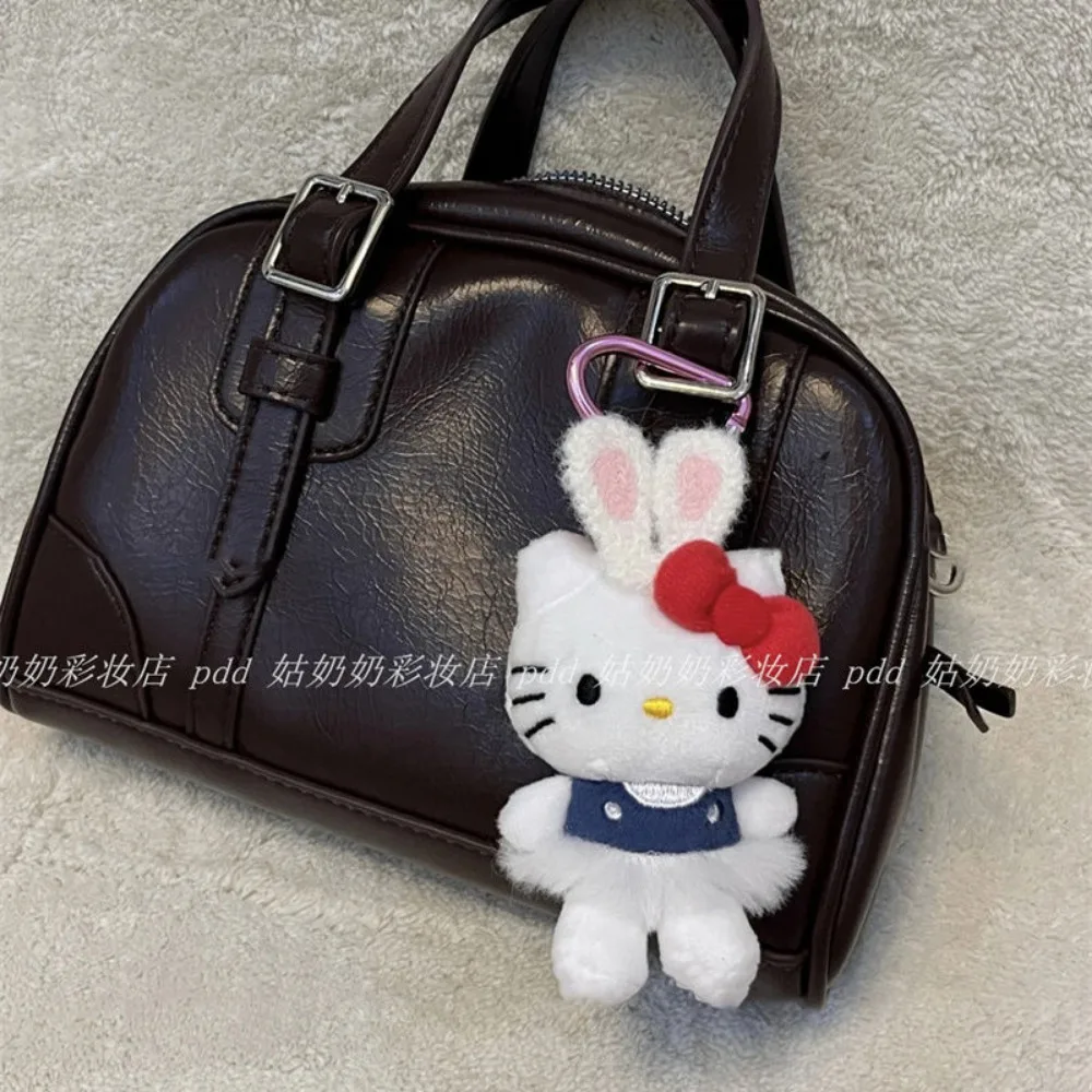 Hello Kitty Pluche Sleutelhanger Miniso 11 cm Echt Klein Konijn Cross Dressing Serie Rok KT Kat Knuffels Pop Hanger Meisjes Gift