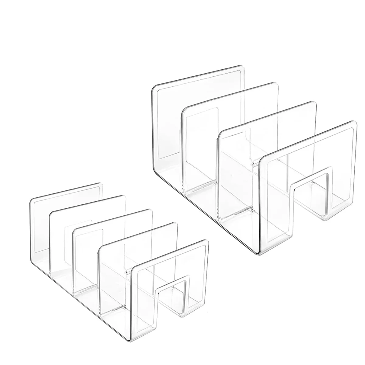 AT13 Purse Organizer For Closet, Acrylic Clear Purse Storage Organizers, 2 PCS Different Size Divider Holder,Purse Shelf