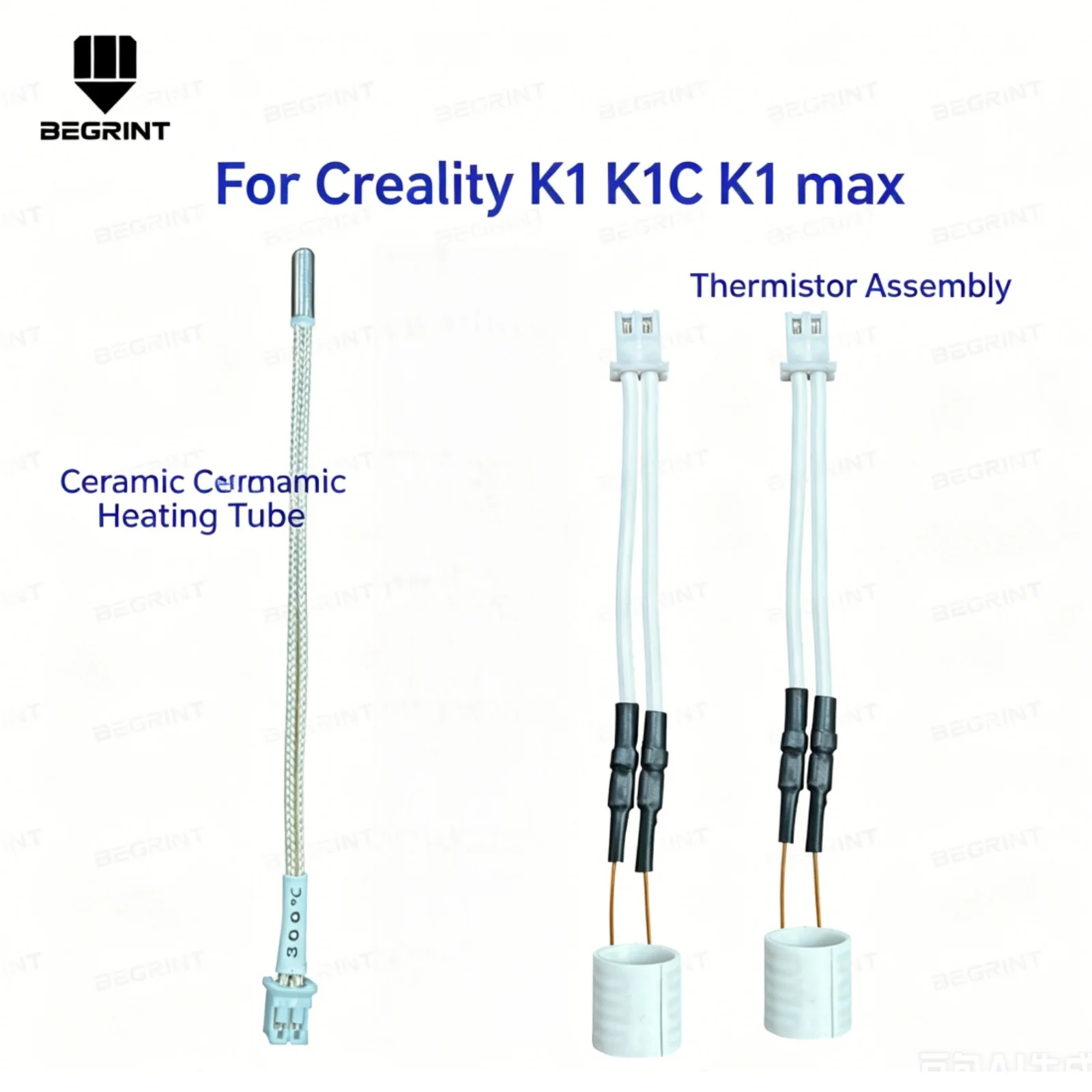 

For Creality K1 K1C K1 max Ceramic Heating Tube and Thermistor Assembly New Hotend Heater For Ender 3 V3 KE Replacement Parts