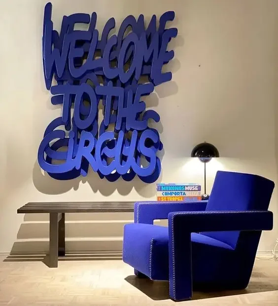 Trend living room decorative pendant, wall art personalized sculpture ornament, hollow creative text wall decoration pendant