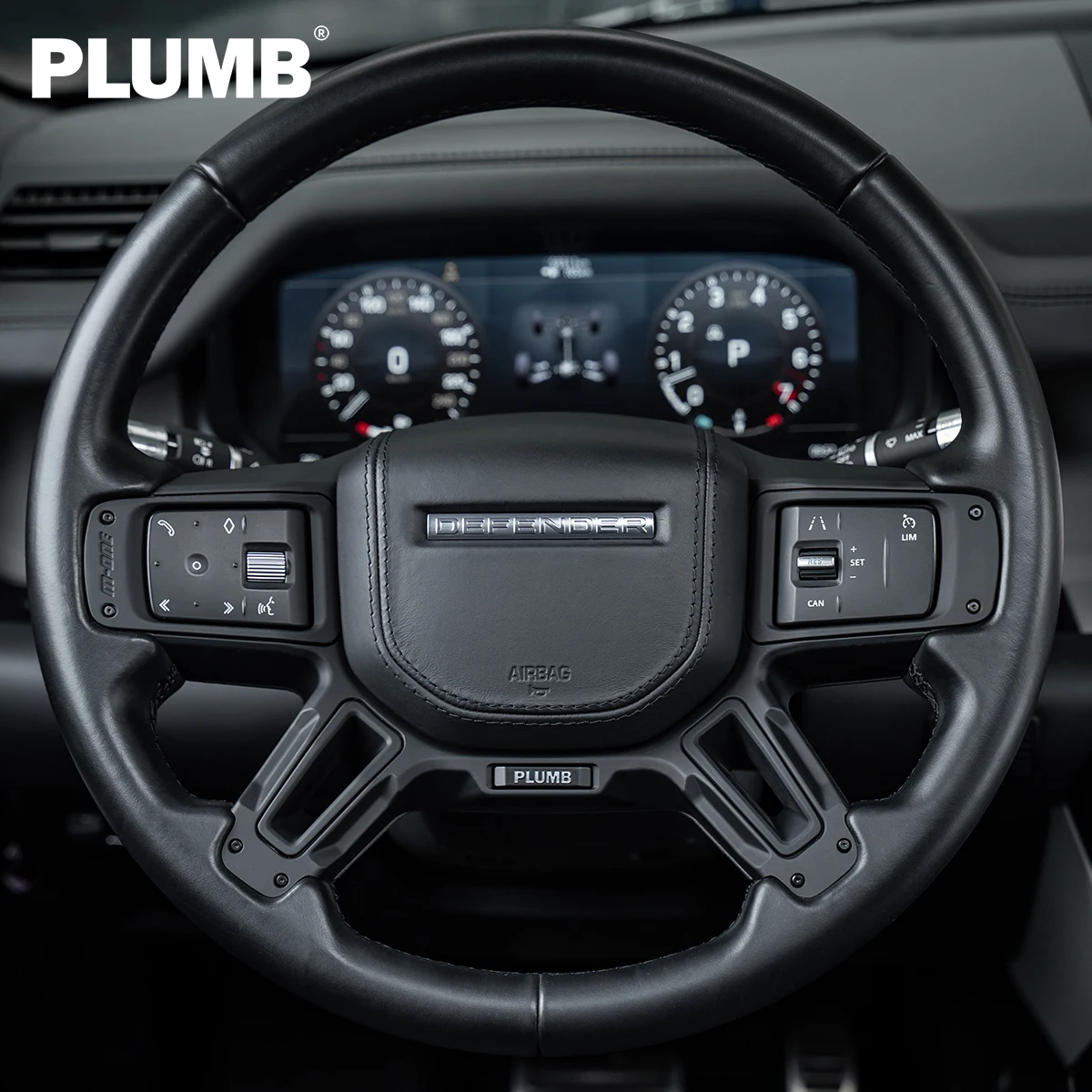 PLUMB Aluminum-Magnesium Alloy Steering Wheel Kit, No-Damage Installation, for Land Rover Defender 90/110/130
