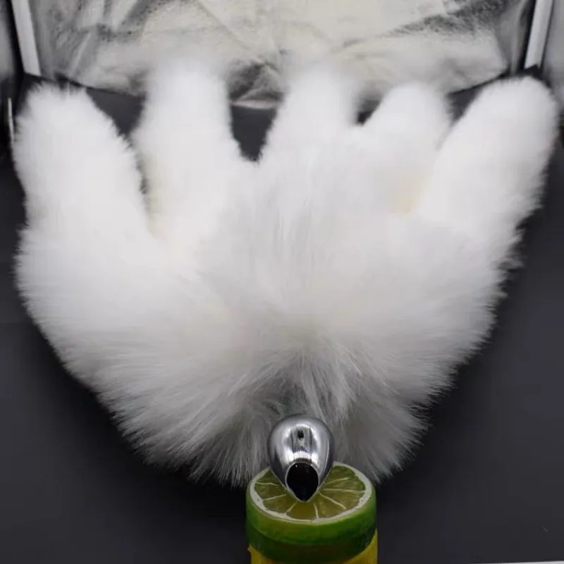 

40cm Fox Tail Anal Plug Dog Tail Hair Like Small Metal Anal Plug Multiple Tail Sex Products