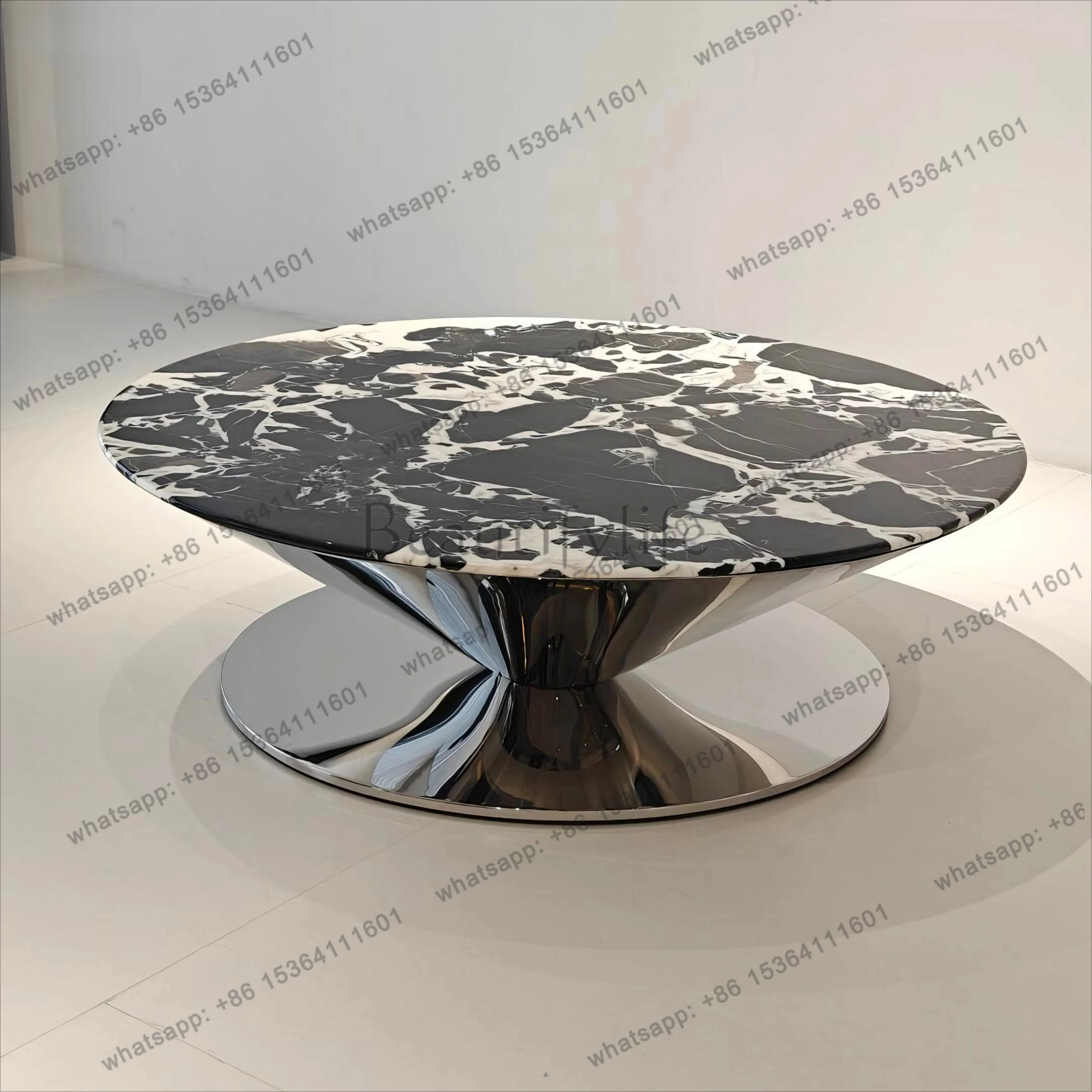 minimalist round saucer coffee table modern simple living room home small apartment light luxury high sense