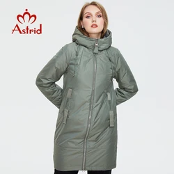 Astrid 2022 Neue Winterjacke Mittellanges Kapuzen-Design Oversize Mode Damen Daunenjacke warmer Parka Damenmantel AM-9726