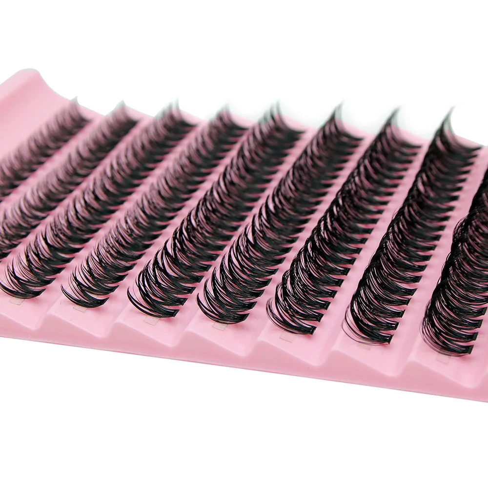 スーパーバンチミンクまつげ 1 ボックス/200 バンドルナチュラルまつげエクステンション 3D ロシア個別クラスターメイクアップツールまつげ繊毛