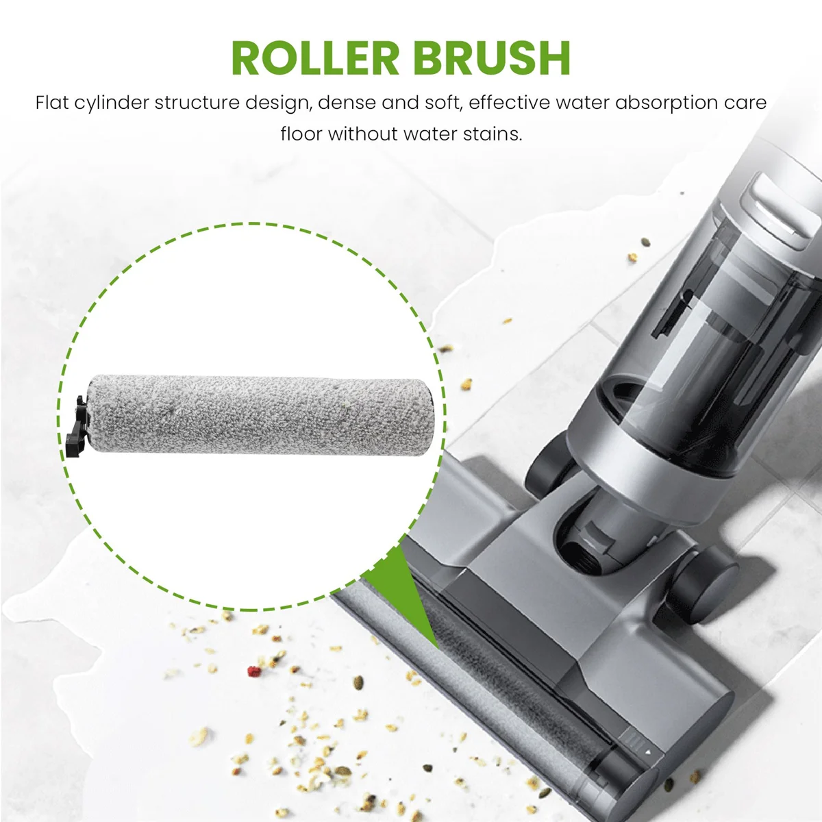 Replacement Parts Roller Brush HEPA Filters Compatible for Dyad U10 Wet and Dry Vacuum Cleaner Accessories