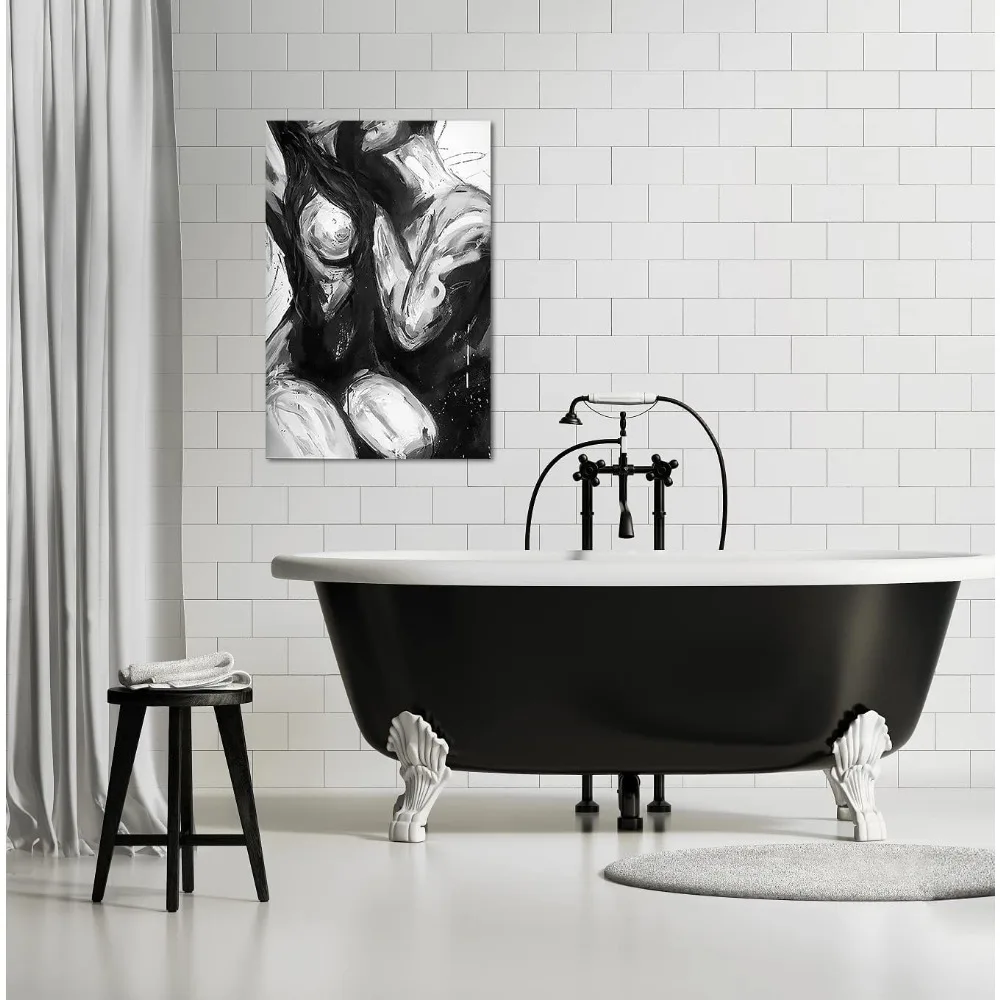 مجردة امرأة عارية ورجل قماش جدار الفن مؤطرة مثير موضوع اللوحة لغرفة النوم ديكور المنزل بار الفندق #4